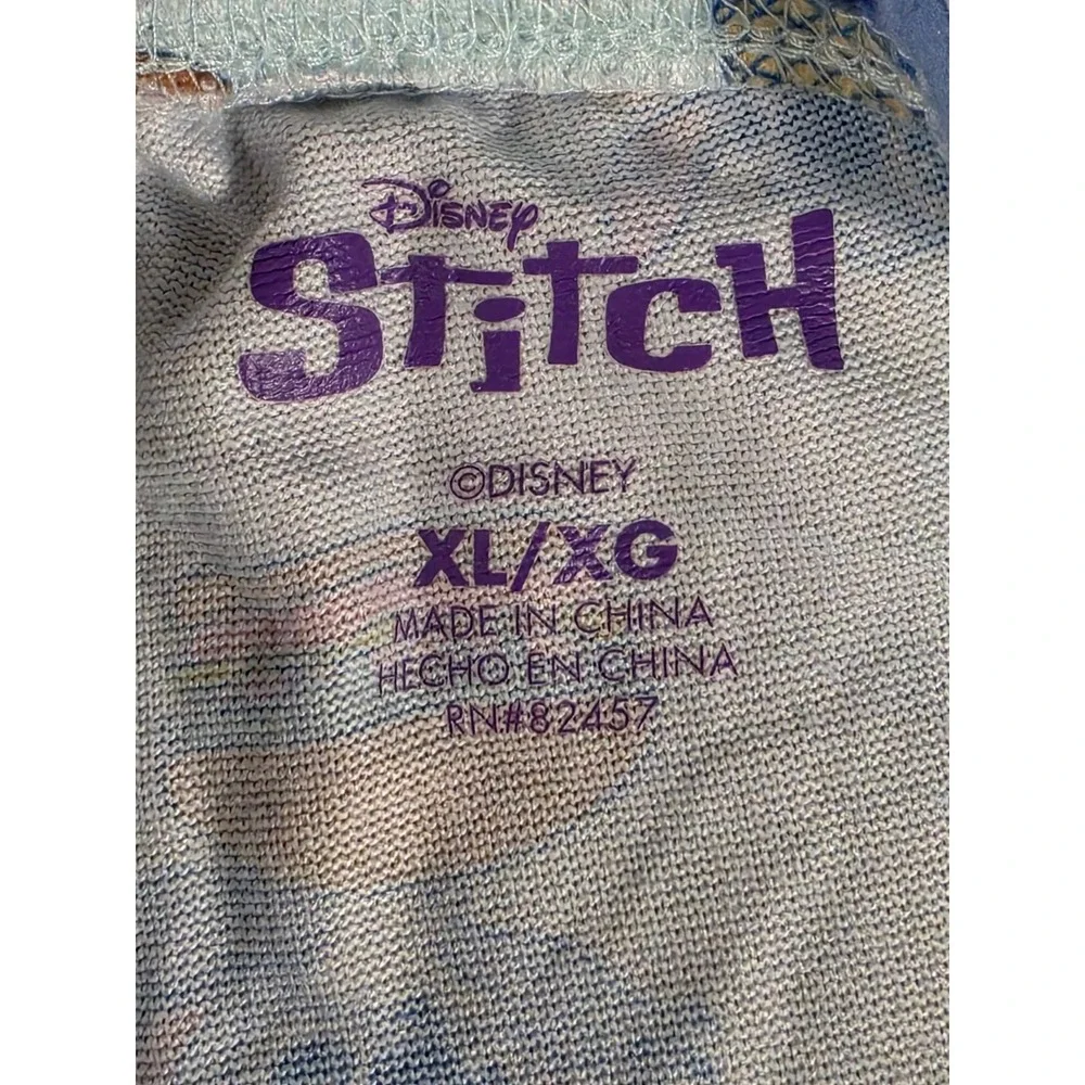 Disney Lilo & Stitch Pajama Pants Womens XL Blue Snack Print Lounge Sleepwear - Picture 5 of 9